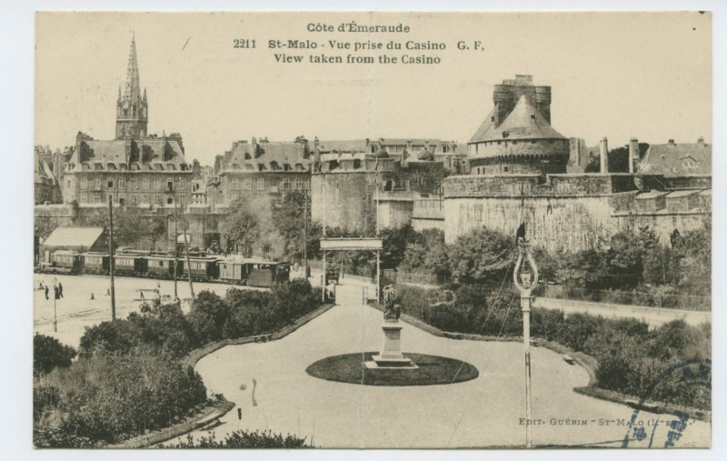 Carte postale ancienne 2211 Saint-Malo - Vue prise du casino - View taken from the casino.