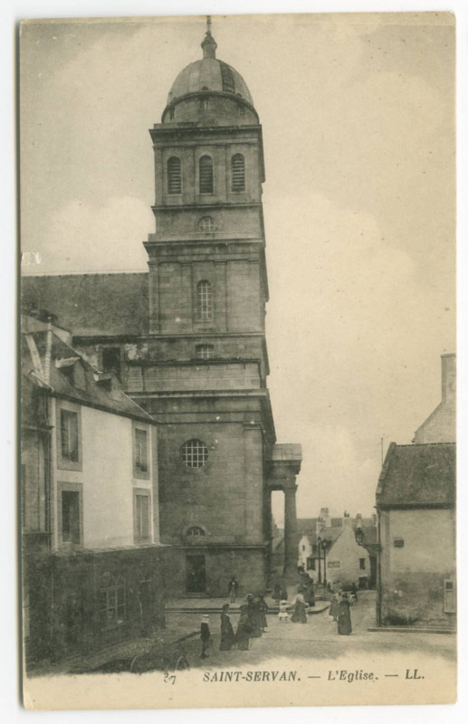 Carte postale ancienne 37 - Saint-Servan - L'église - Ll.
