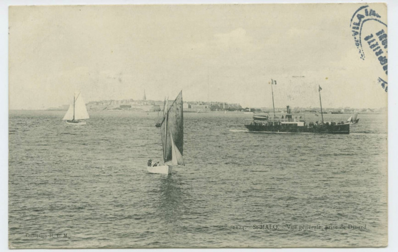 Carte postale ancienne 1124  Saint-Malo - Vue Generale prise de Dinard.