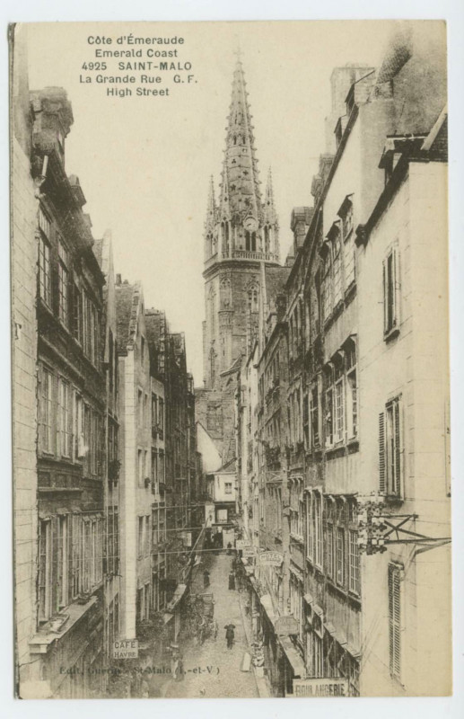 Carte postale ancienne 4925 Saint-Malo - La grande Rue