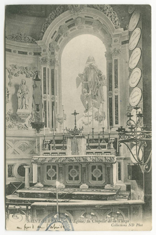 Carte postale ancienne 132  Saint-Servan - L'église, la chapelle de la vierge.