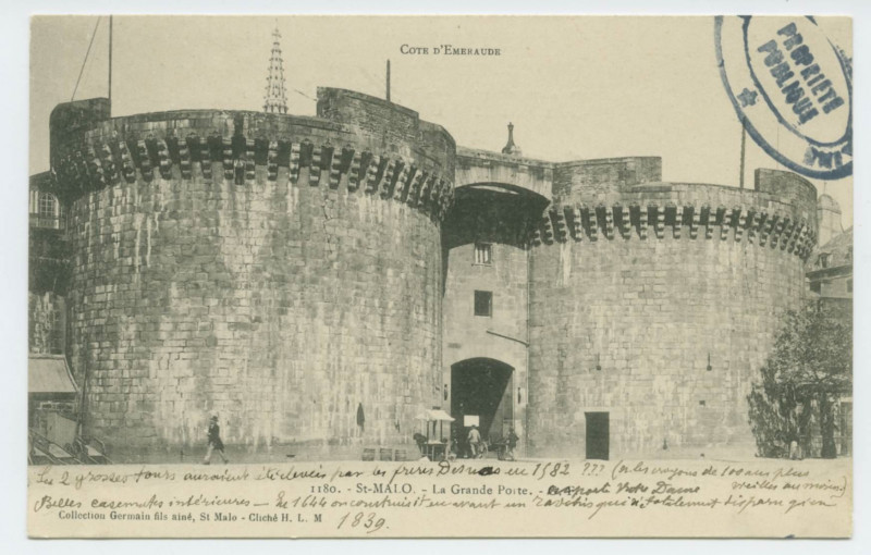 Carte postale ancienne 28  Saint-Malo - La grande porte.