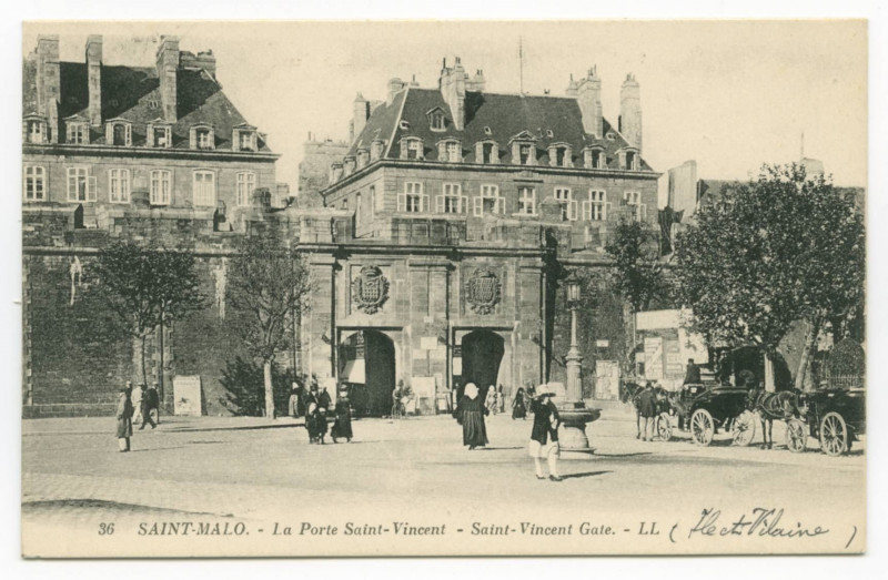 Carte postale ancienne 36  Saint-Malo - La porte Saint-Vincent.