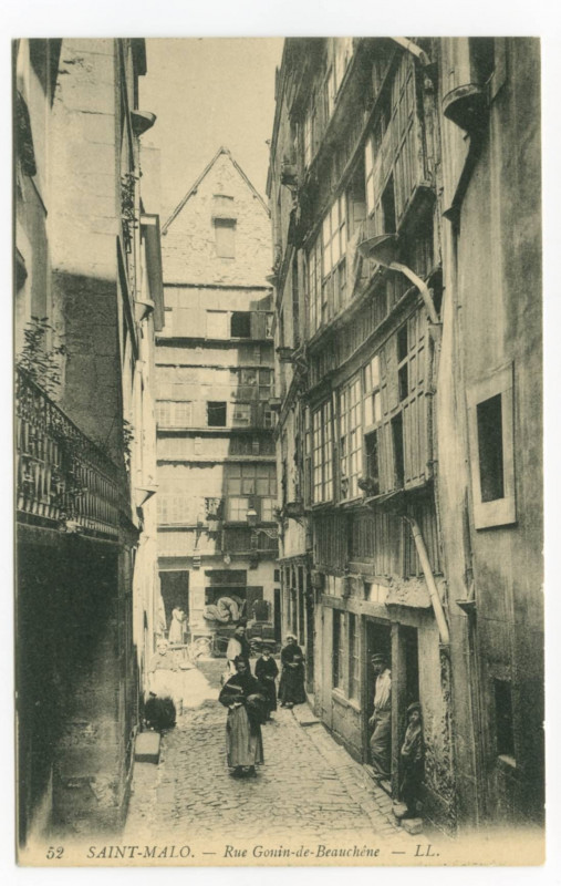 Carte postale ancienne 52  Saint-Malo - Rue Grouin-de-Beauchêne.