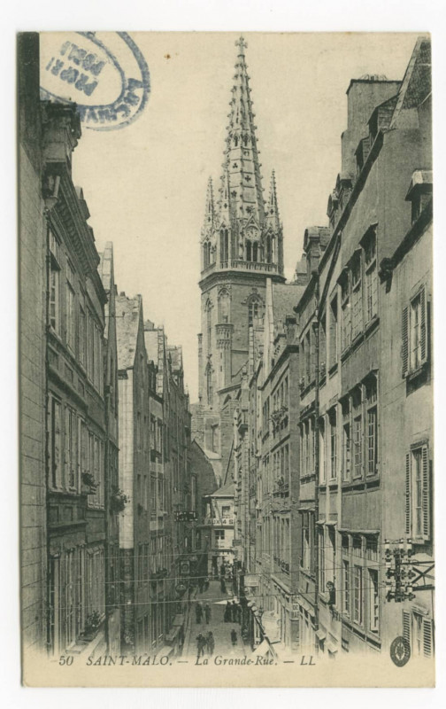 Carte postale ancienne 50  Saint-Malo - La grande Rue.