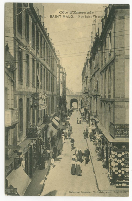 Carte postale ancienne 3670  Saint-Malo - Rue Saint-Vincent.