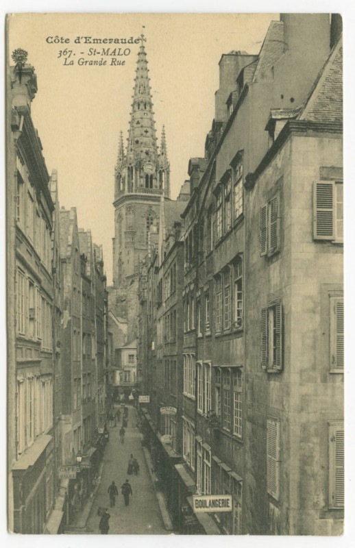 Carte postale ancienne 367   Saint-Malo - La grande Rue.