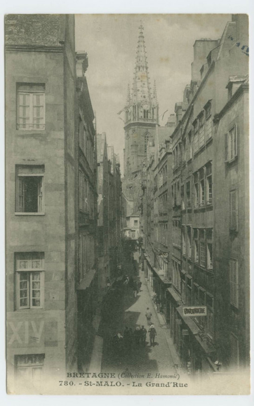Carte postale ancienne 780   Saint-Malo - La grand' Rue.