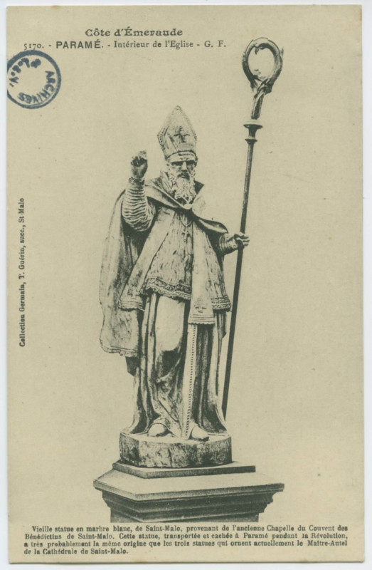 Carte postale ancienne 5170 - Paramé - Intérieur de l'église - G.F. Côte d' Emeraude