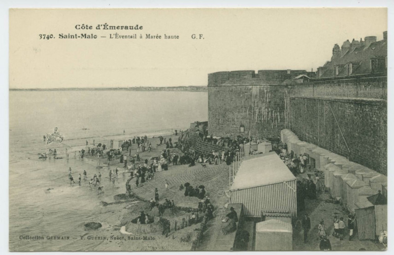 Carte postale ancienne 3740  Saint-Malo - L'éventail à marée haute.