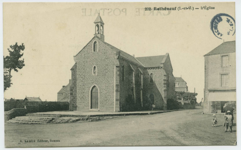 Carte postale ancienne 202. Rothéneuf (I.-V.) - L'église