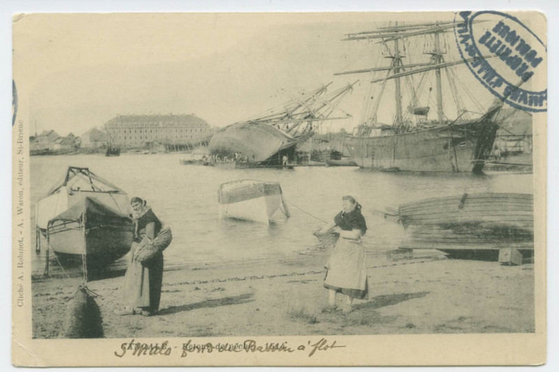 Carte postale ancienne Saint-Malo - Retour de pêche.