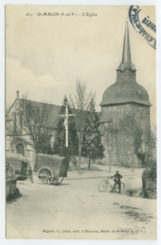 Carte postale ancienne 801 Saint-Malon (I.-et-V.) - L'Eglise