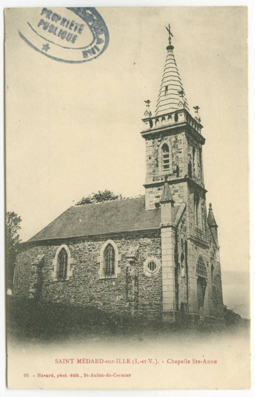 Carte postale ancienne Saint-Medard-sur-Ille (I.-et-V.). - Chapelle Ste-Anne