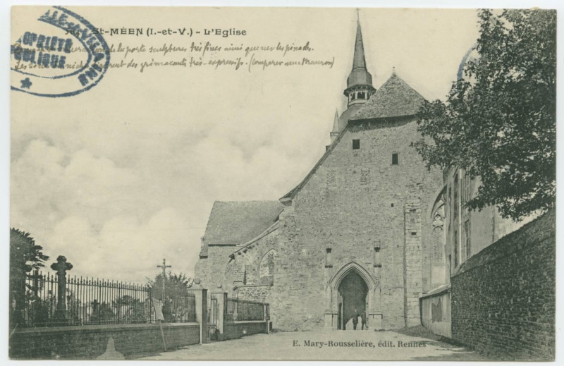 Carte postale ancienne 564 - St-Meen (I.-et-V.). - L'Eglise