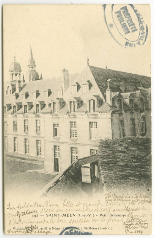 Carte postale ancienne 295 -  Saint-Meen (I.-et-V.) - Petit Séminaire.