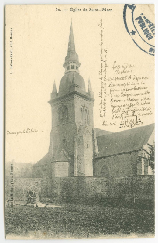 Carte postale ancienne 32. - Eglise de Saint-Meen
