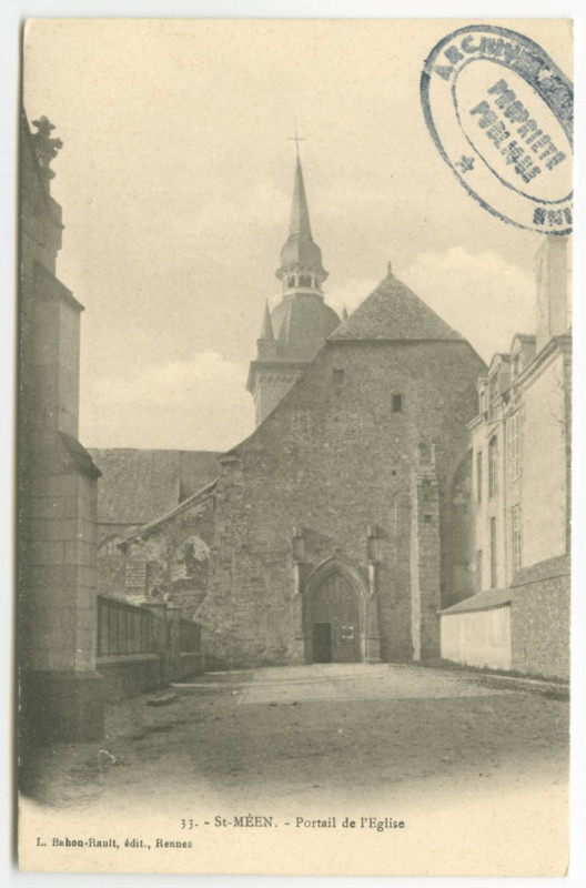 Carte postale ancienne 33. St-Meen. - Portail de l'Eglise