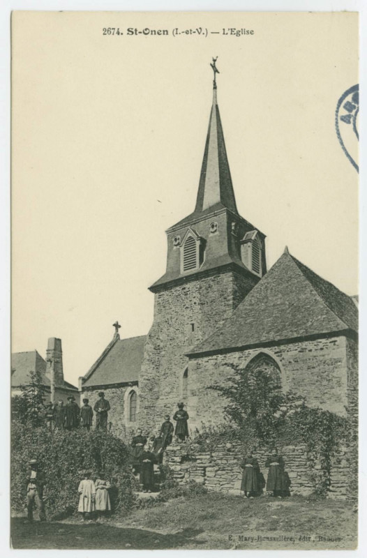 Carte postale ancienne 2674. St-Onen (I.-et-V.) - L'Eglise.