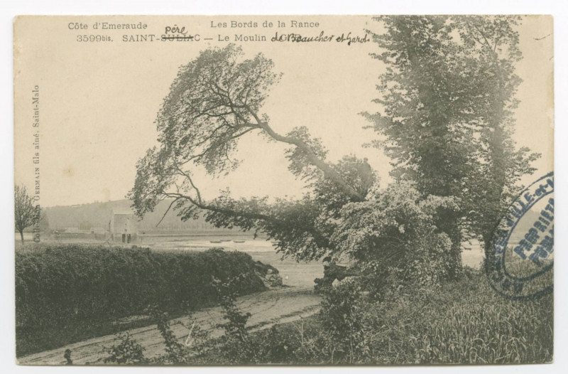 Carte postale ancienne 3599 bis. - Saint-Suliac - Le Moulin