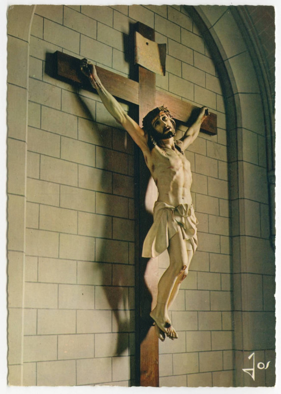 Carte postale ancienne Noviciat des Petites Soeurs des Pauvres. La Tour St-Joseph Saint-Pern (I.-et-V.) R 74 - Le Christ de la Chapelle.