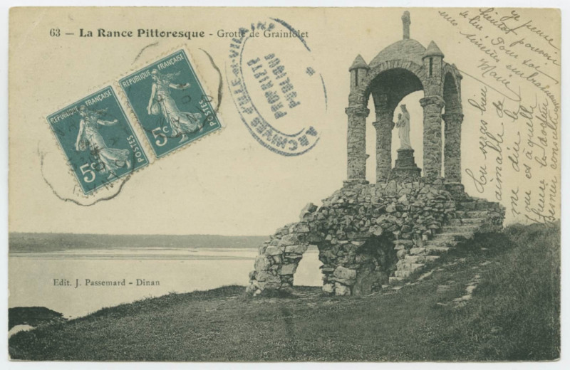 Carte postale ancienne 63 - La Rance Pittoresque - Grotte de Grainfolet