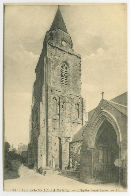 Carte postale ancienne 23. Les Bords de la Rance. - L'Eglise Saint-Suliac. Ll