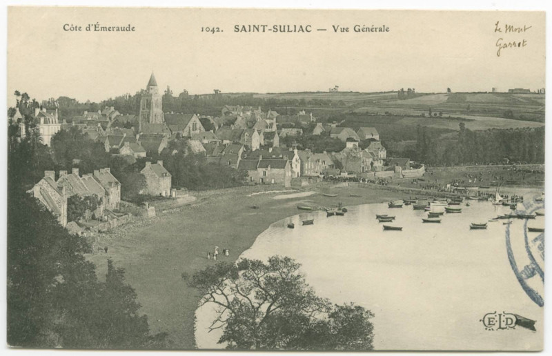Carte postale ancienne 1042. - Saint-Suliac. - Vue Generale.