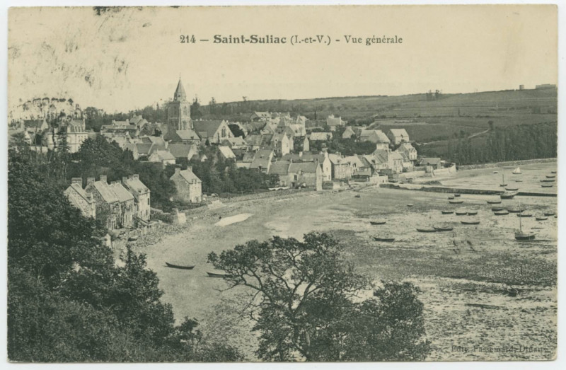 Carte postale ancienne 214 - Saint-Suliac (I.et-V.) - Vue Generale.
