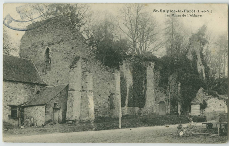 Carte postale ancienne Saint-Sulpice-la-Foret (I.-et-V.) - Les Mines de l'Abbaye
