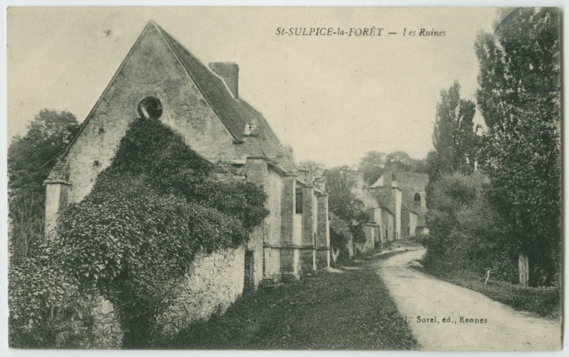 Carte postale ancienne Saint-Sulpice-la-Foret - Les Ruines
