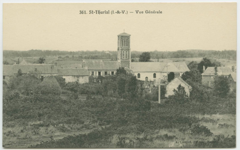 Carte postale ancienne 361. Saint-Thurial (I.-&-V.) - Vue Generale.