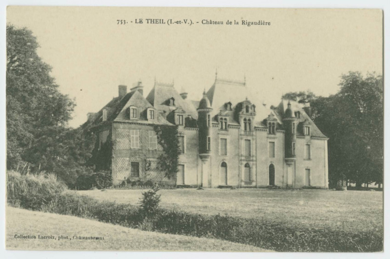 Carte postale ancienne 753.  Le Theil-De-Bretagne (I.-et-V.) - Le Château de la Rigaudière