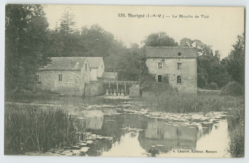 Carte postale ancienne 535. - Thorigné (I-&-V.) - Le Moulin au Tizé