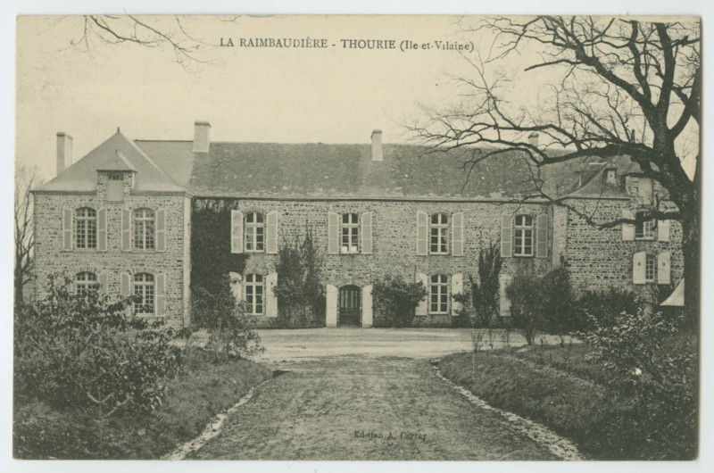 Carte postale ancienne La Raimbaudiere - Thourie (Ile-et-Vilaine)