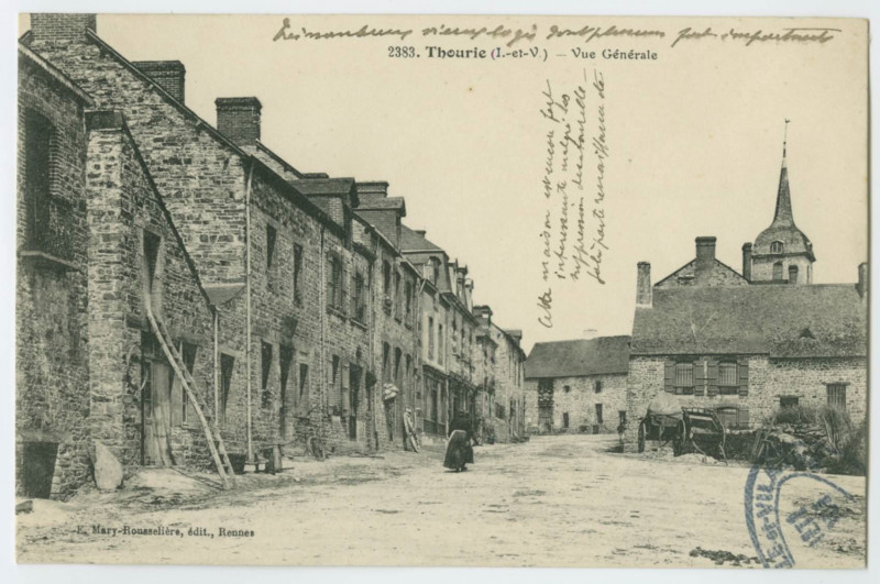 Carte postale ancienne 2383. Thourie (I.-et-V.) - Vue Generale.