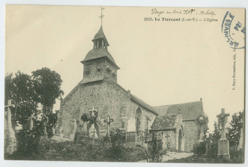 Carte postale ancienne 2620. Le Tiercent (I.-et-V.) - L'Eglise