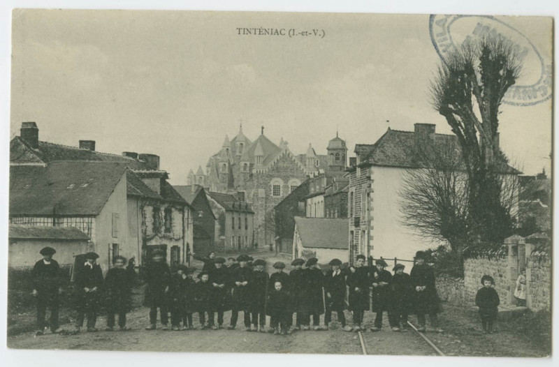 Carte postale ancienne Tinténiac (I.-et-V.) -Vue Generale.