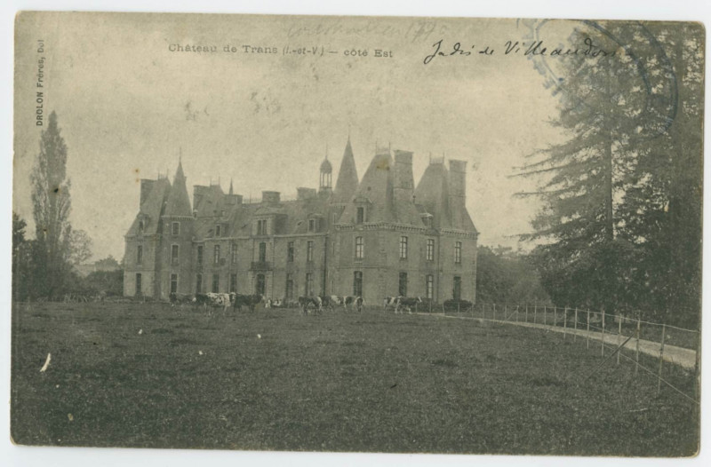 Carte postale ancienne Château de Trans (I.-et-V.) - Côté Est.