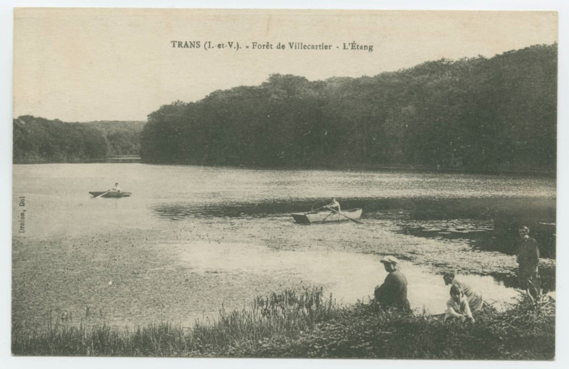 Carte postale ancienne Trans (I.-et-V.) - Forêt de Villecartier - L'Etang