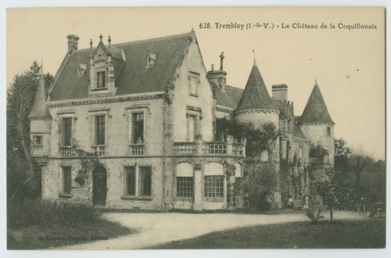 Carte postale ancienne 628.Tremblay (I.-&-V.) - Le Château de la Coquillonnais.