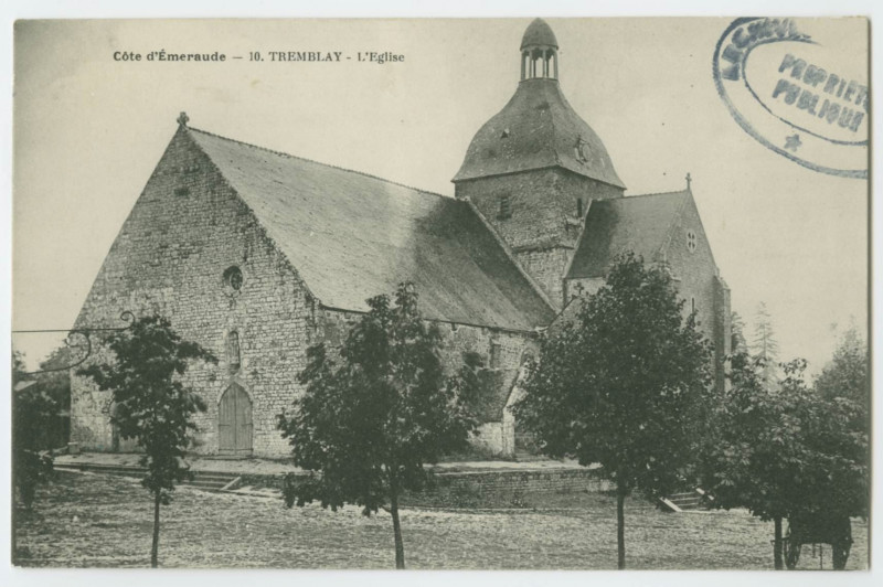 Carte postale ancienne Côte d'Emeraude - 10.Tremblay - L'Eglise