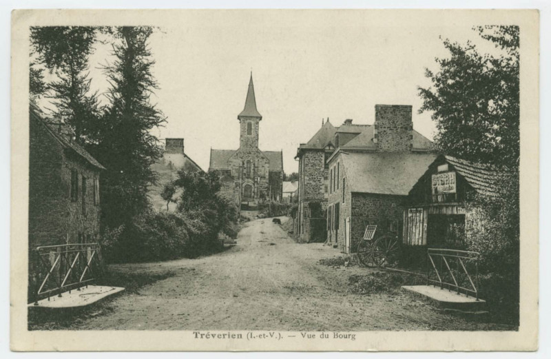 Carte postale ancienne Trévérien (I.-et-V.). - Vue du Bourg.