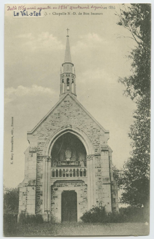 Carte postale ancienne Chapelle N.D. de Bon Secours.