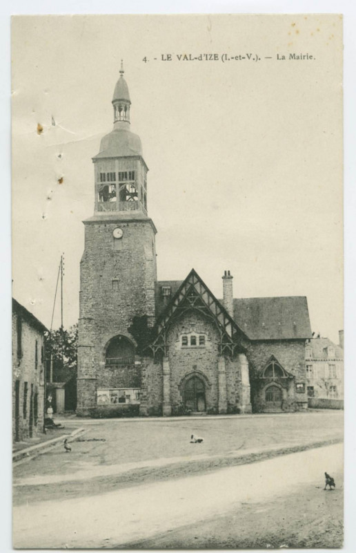 Carte postale ancienne 4. Val-D'Ize (I.-et-V.) - La Mairie.