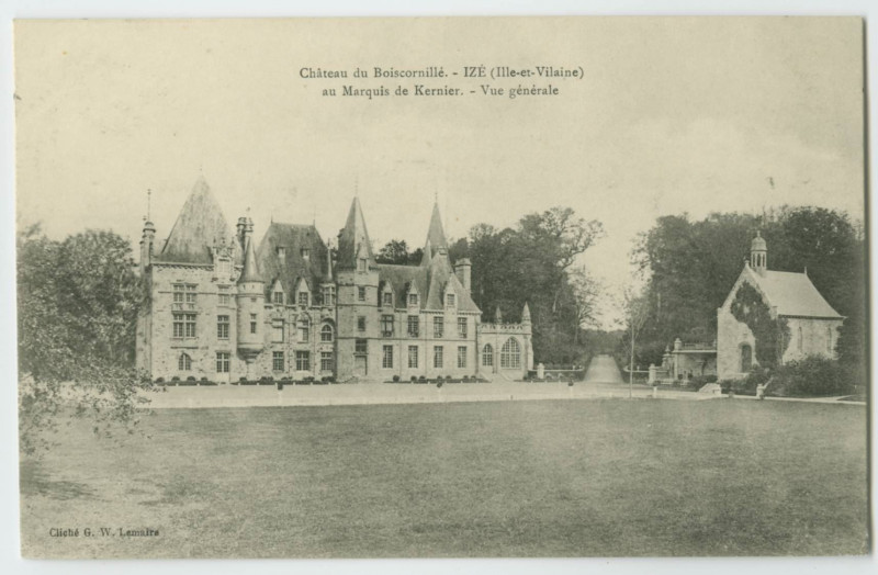 Carte postale ancienne Château de Boiscornillé. - Ize (Ille-et-Vilaine) au Marquis de Kernier. - Vue Generale.