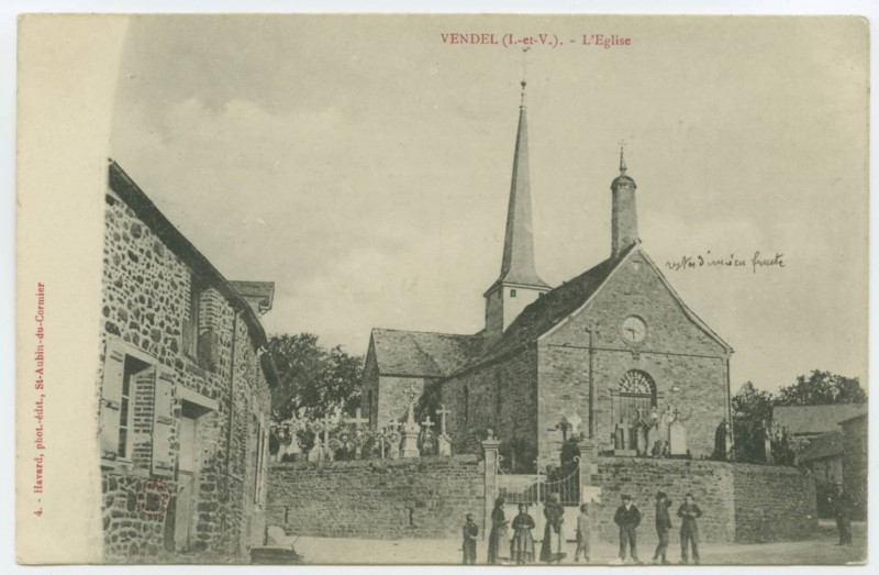 Carte postale ancienne Vendel (I.-et-V.) - L'Eglise