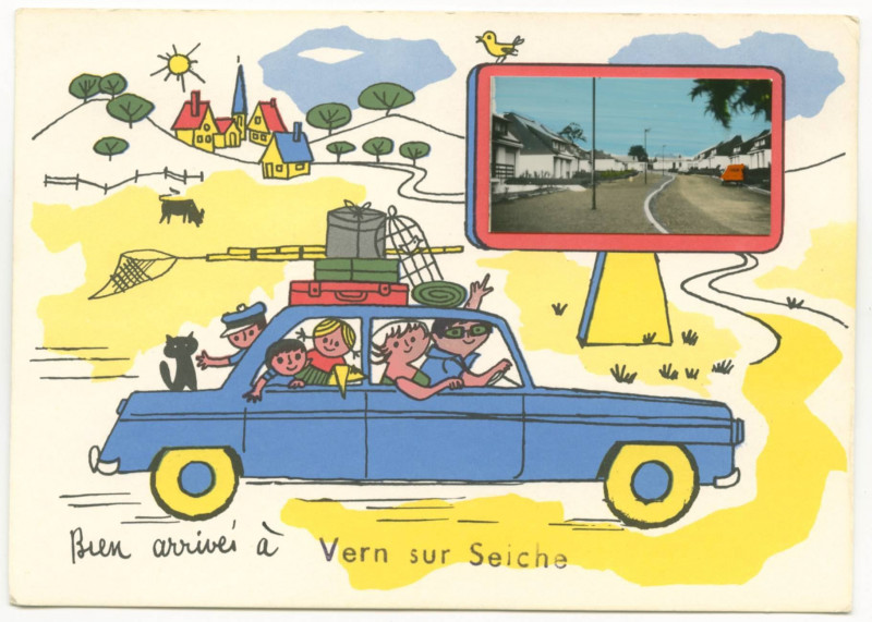 Carte postale ancienne Bien Arrives A Vern-Sur-Seiche