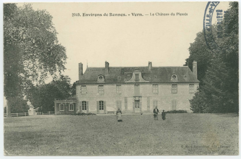 Carte postale ancienne 2049. Environs de Rennes. Vern - Le Château du Plessis