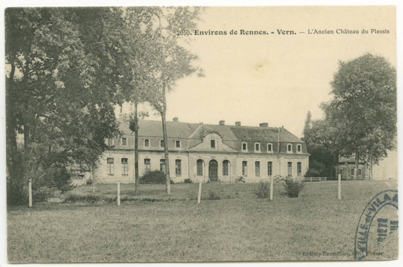 Carte postale ancienne 2050. Environs de Rennes. - Vern. - L'Ancien Château du Plessis.